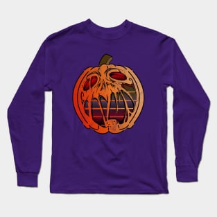 Halloween monster evil pumpkin Long Sleeve T-Shirt